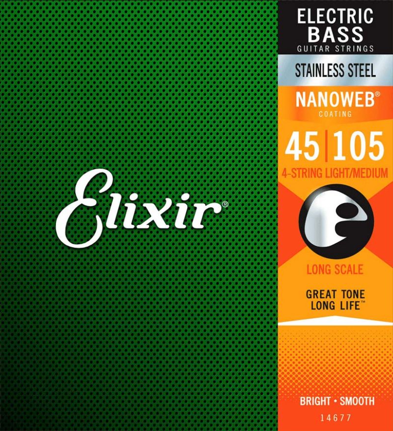 Cuerda Elixir 14677 Nanoweb Bass 4C Stainless 045 - 105