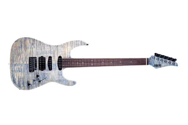 Guitarra Eléctrica JET JS-45 Elite HSS Indigo Gray con Funda