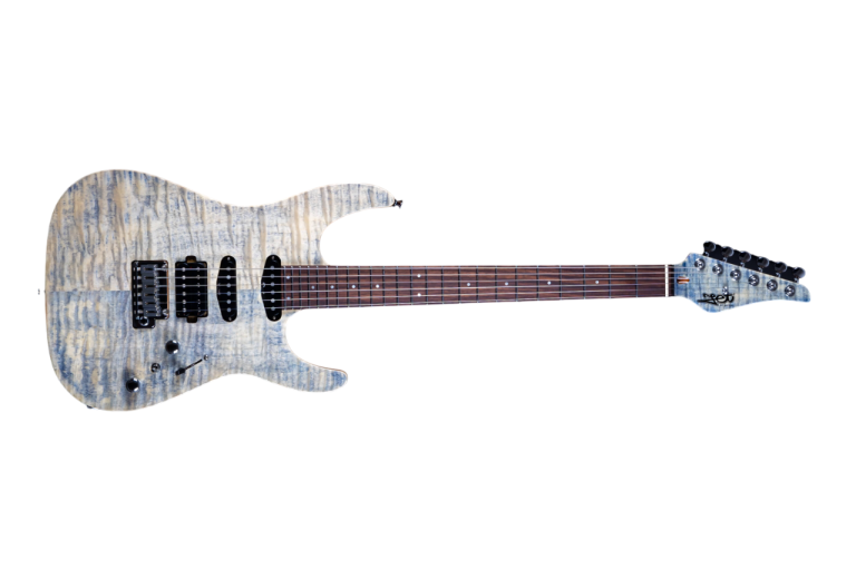 Guitarra Eléctrica JET JS-45 Elite HSS Indigo Gray con Funda