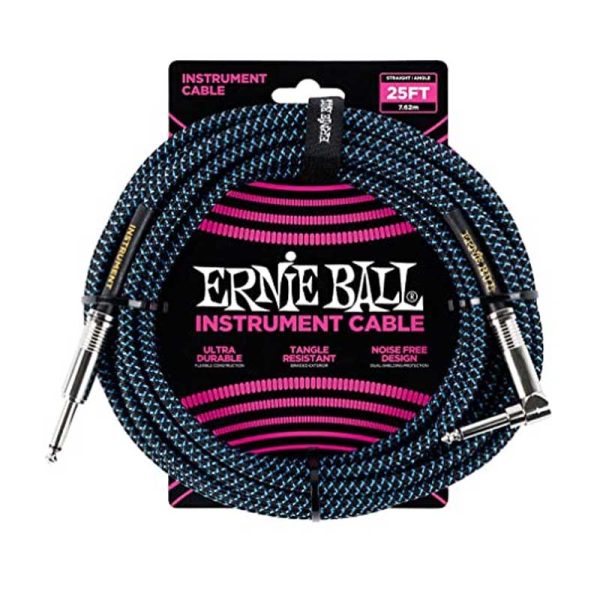 Cable para Guitarra Ernie Ball P06060 25FT NEGRO/AZUL