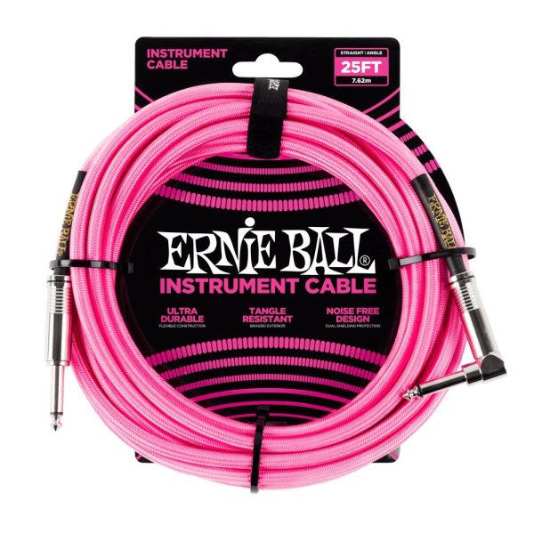 Cable para Guitarra Ernie Ball P06083 5.4MTS Neon Pink