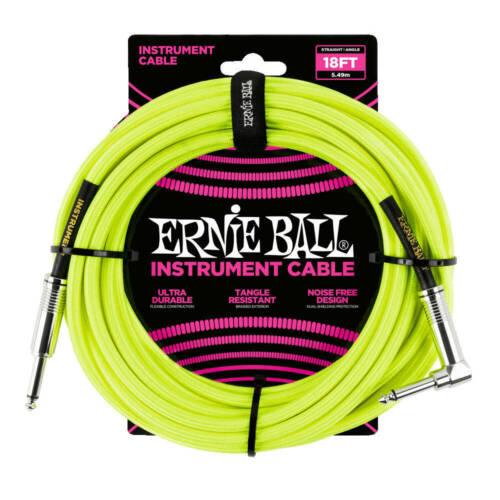 Cable para Guitarra Ernie Ball P06085 5.4MTS Neon Yellow