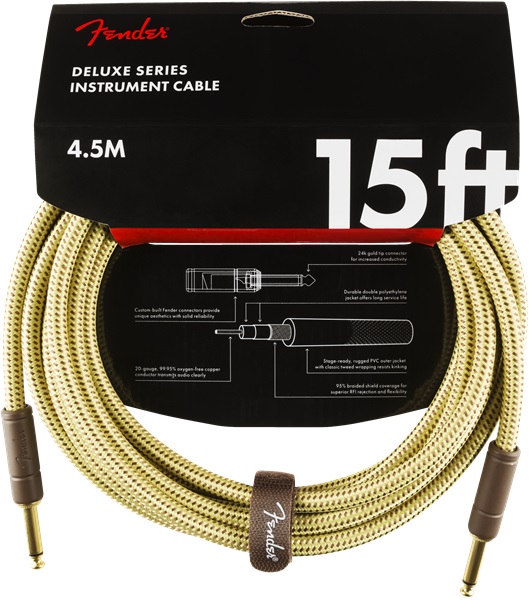 Processed By eBay with ImageMagick, z1.1.0. ||B2 Cable para Guitarra Fender Deluxe 15FT