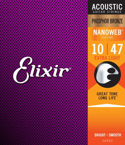 Cuerda Elixir Nanoweb Phosphor Bronze Acustic 0.10